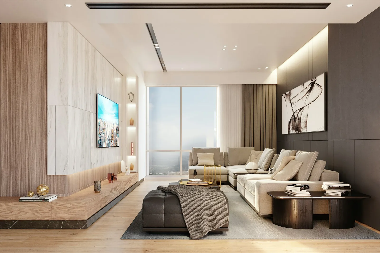 A bright, immaculately clean living room